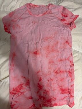lululemon athletica Pink Tie-Dye Short Sleeve Tee